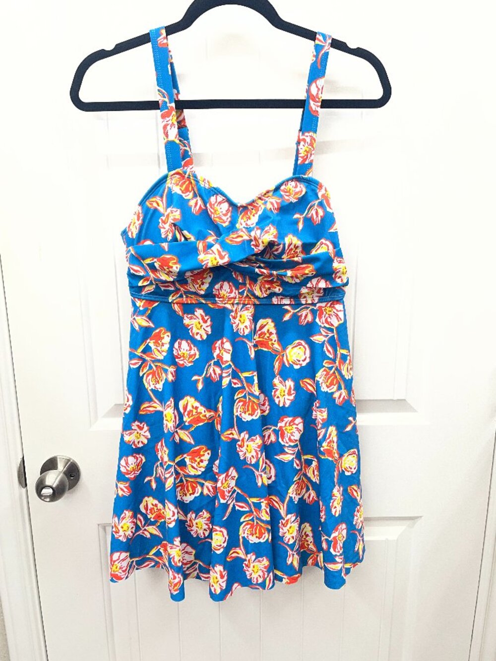 NEW Bloomchic Floral Turquoise Swim Dress Size 12
